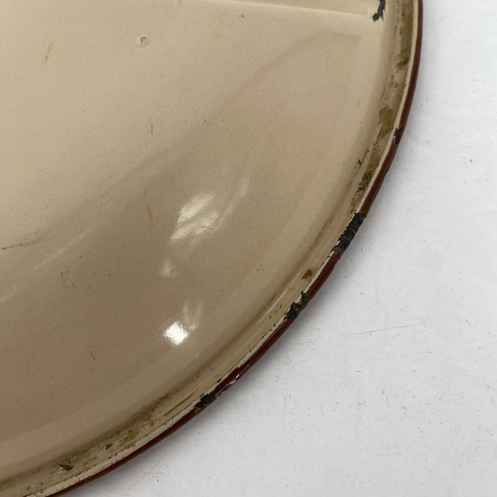 Fred Roberts Antique Western Enamelware Divided Dinner Plate - Picture 7 of 8